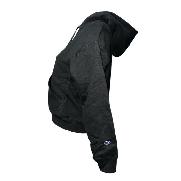 Champion Power Blend Long Sleeve Warm Hoodie Sweatshirt Sz Medium Black Kangaroo - Picture 3 of 11